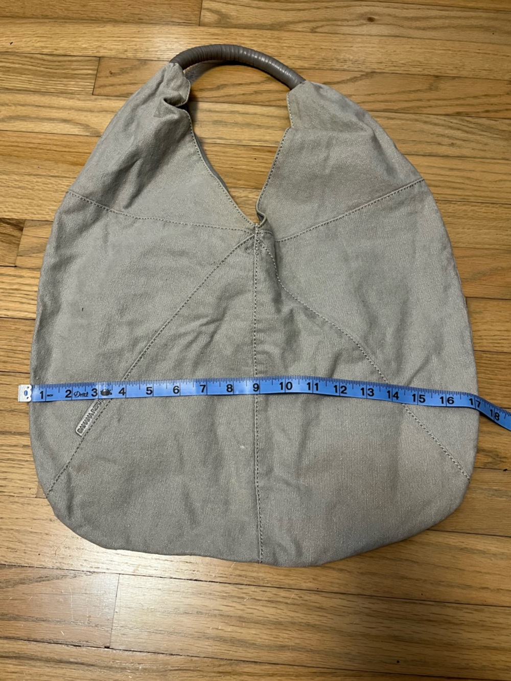 Banana Republic Light Gray Canvas Hobo Bag - Picture 4 of 5